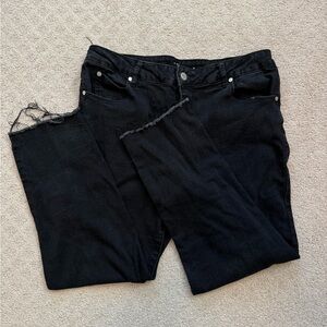 Tahari Black Slim Straight Jeans Size 14P